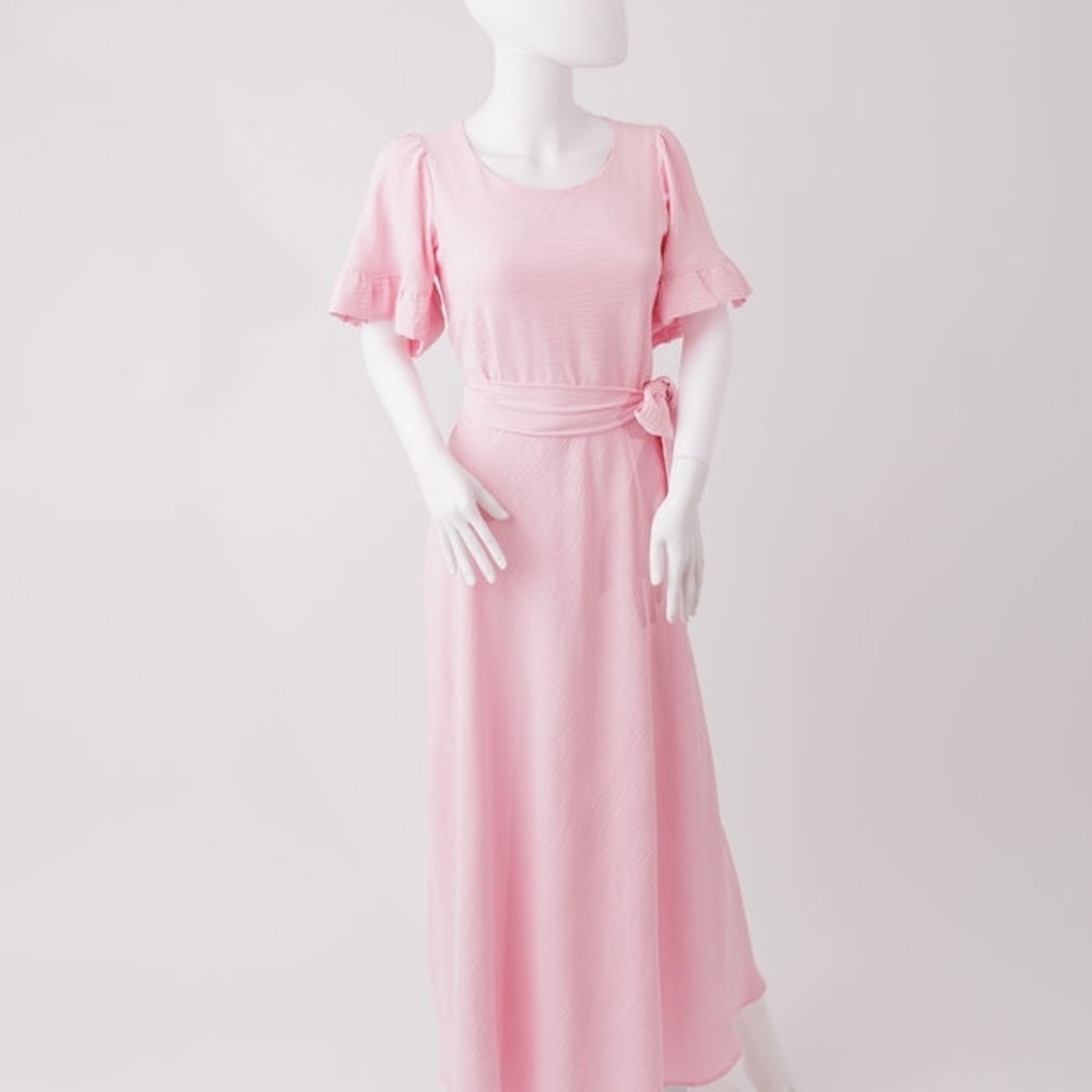 Elegant Pink Maxi Dress